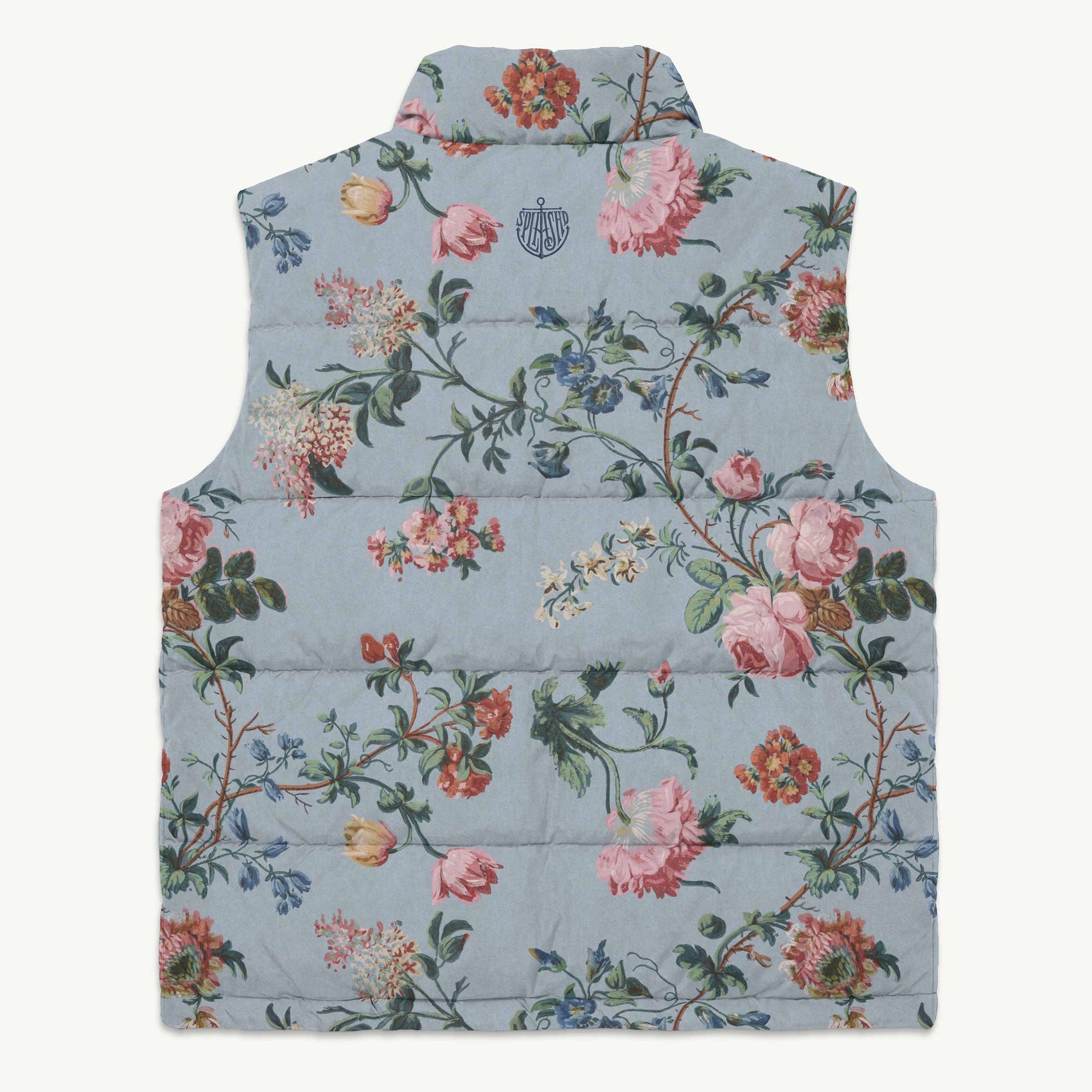 Bud-ding Romance Blue Puffy Vest