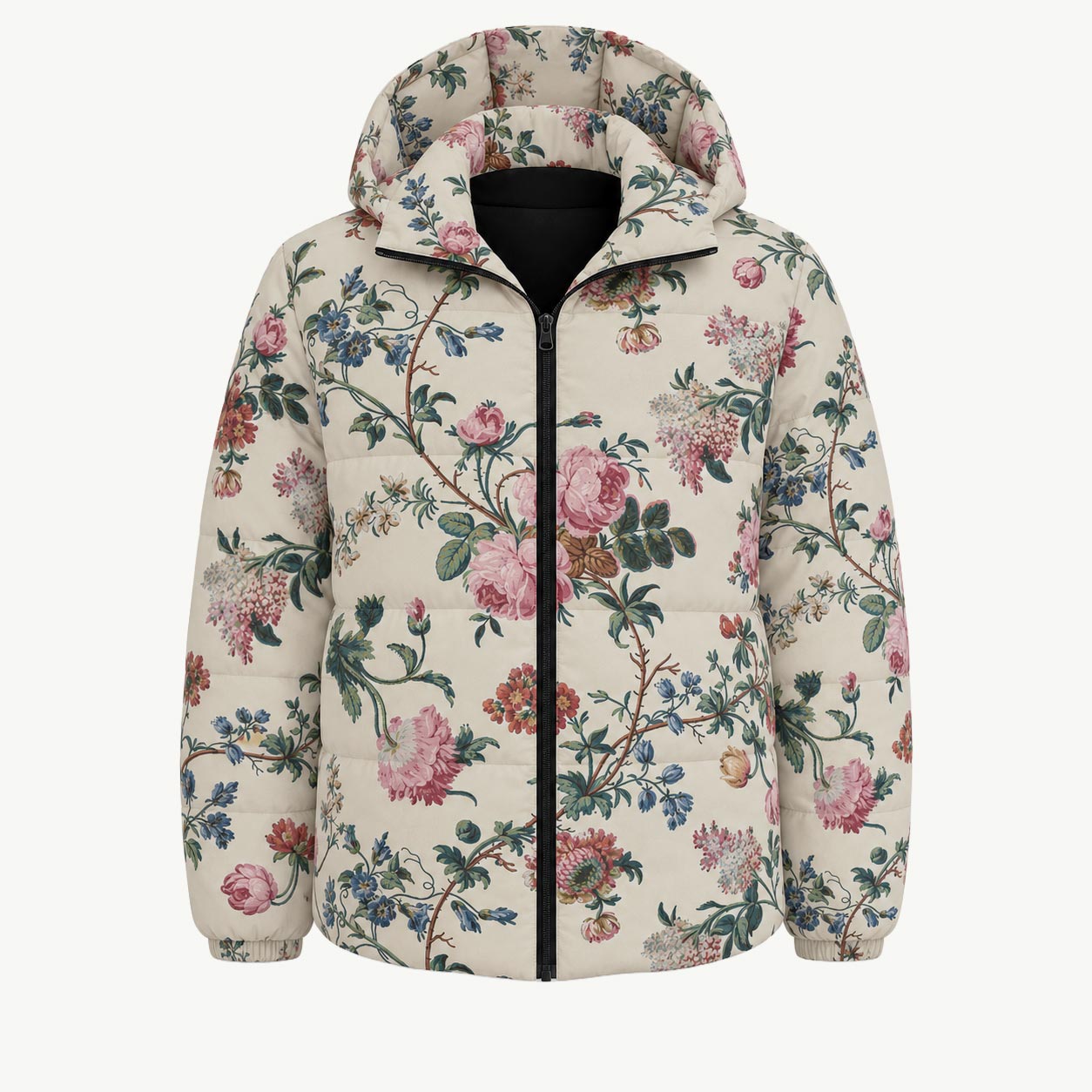 Bud-ding Romance Cream Puffy Jacket