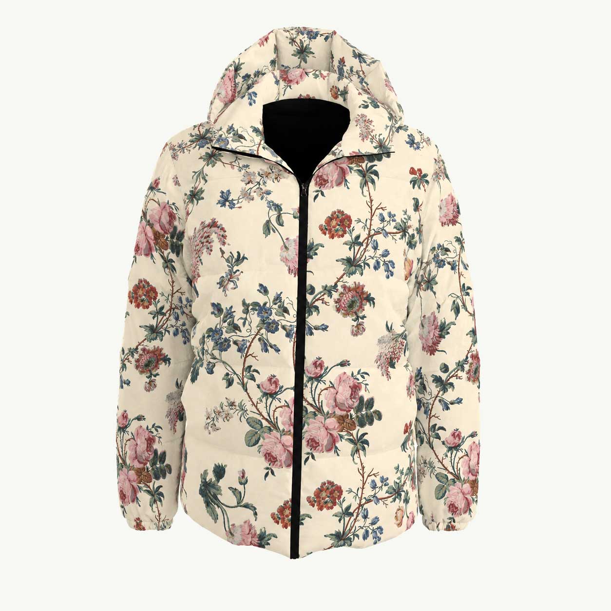 Bud-ding Romance Cream Puffy Jacket