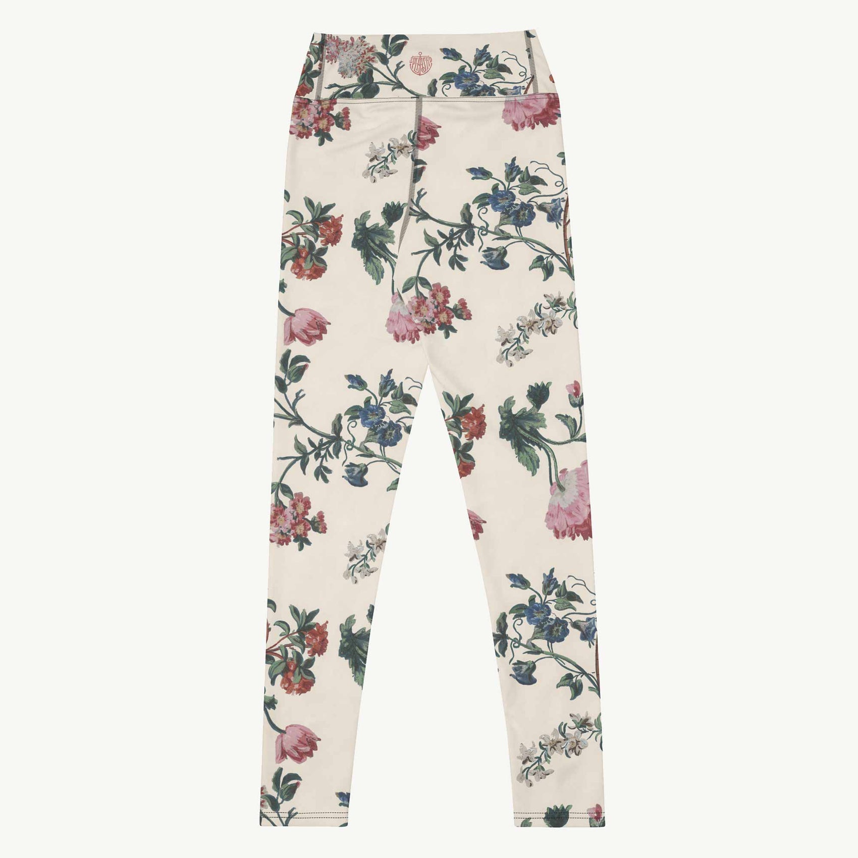 Bud-ding Romance in Cream Leggings
