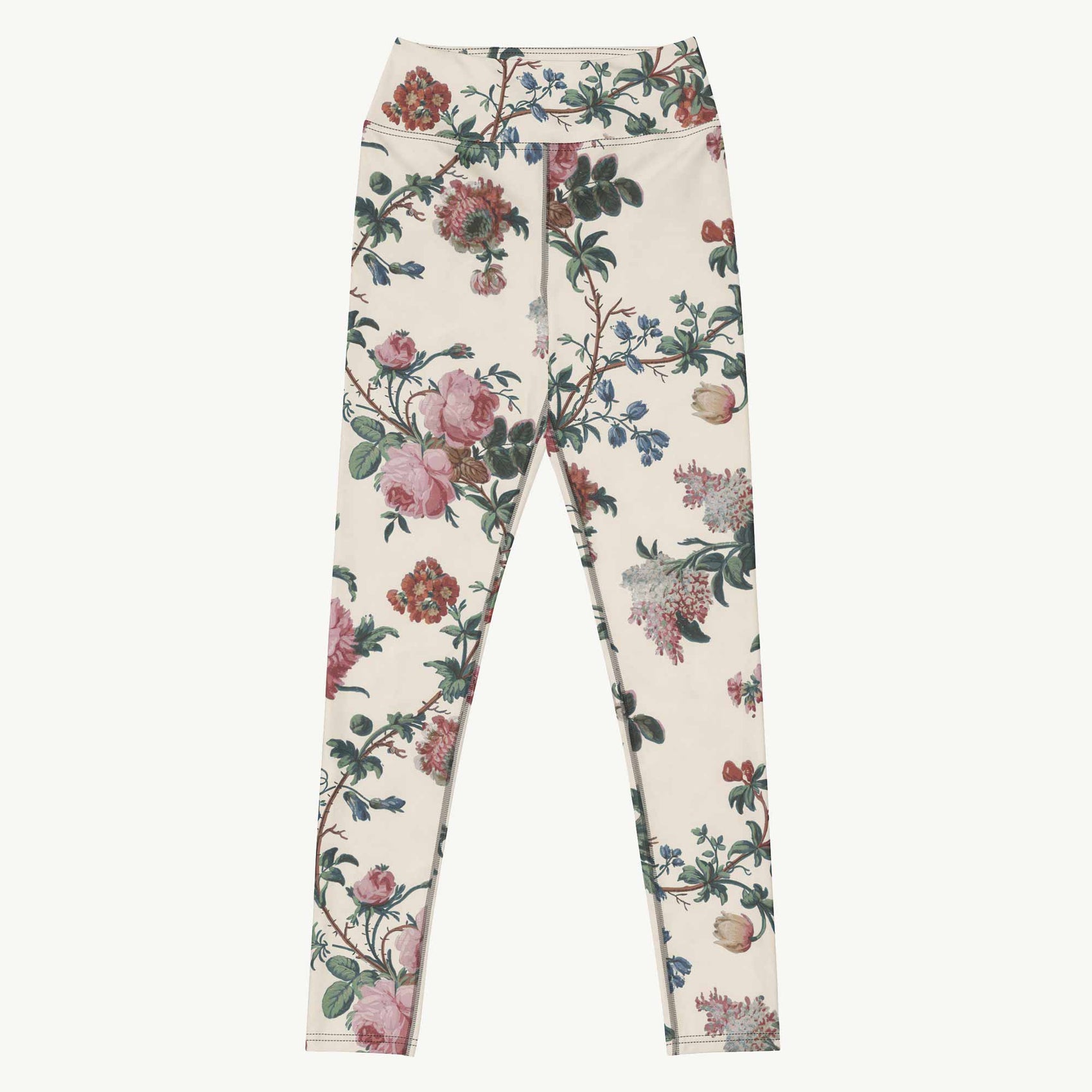 Bud-ding Romance in Cream Leggings
