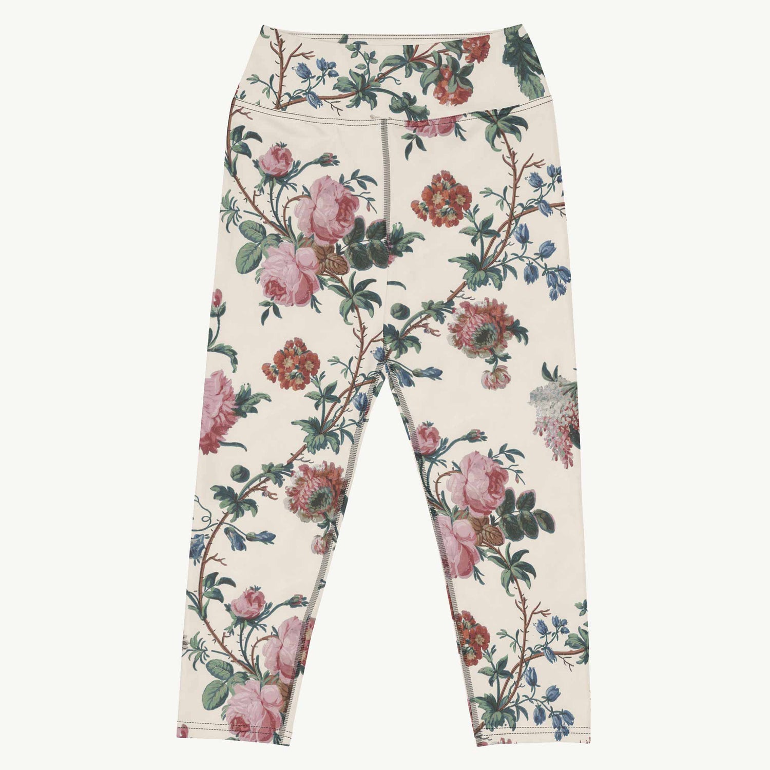 Bud-ding Romance in Cream Capri Leggings