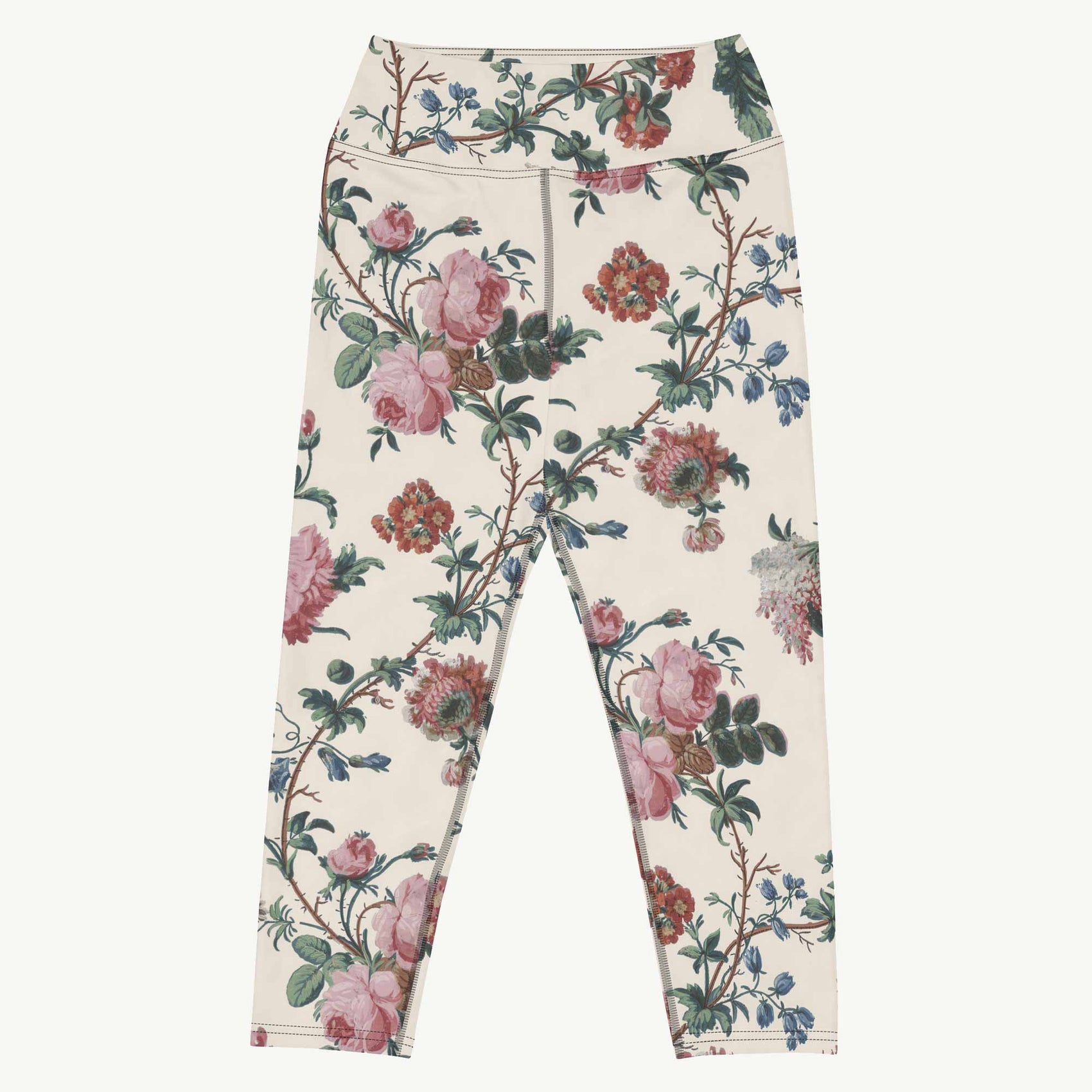 Bud-ding Romance in Cream Capri Leggings