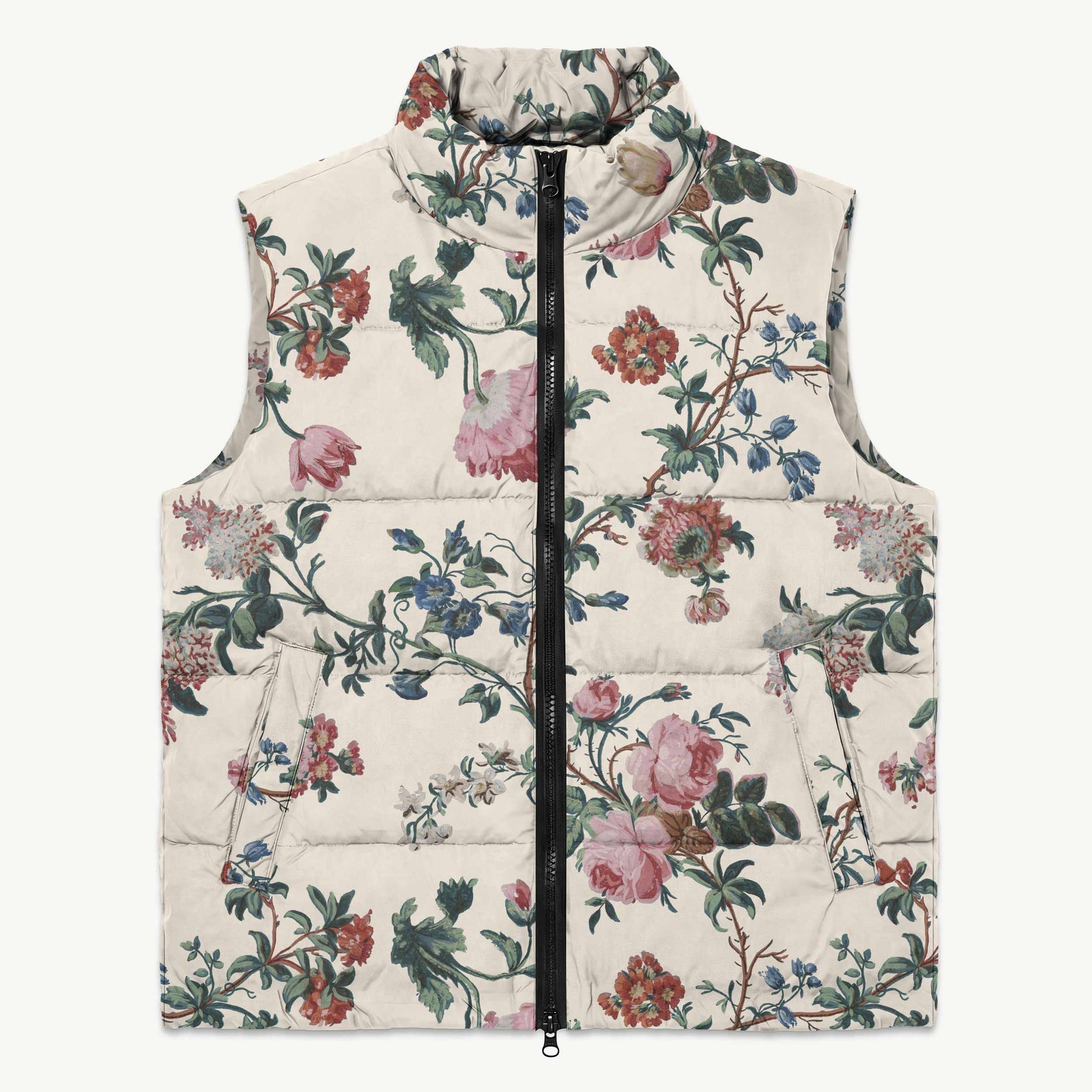 Bud-ding Romance Cream Puffy Vest