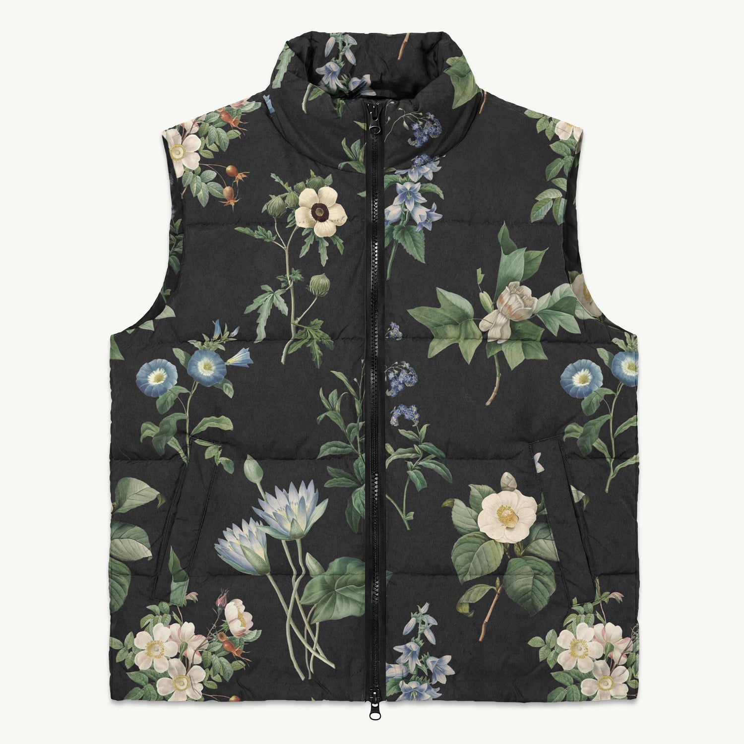 I Beg Your Garden Blue Puffy Vest