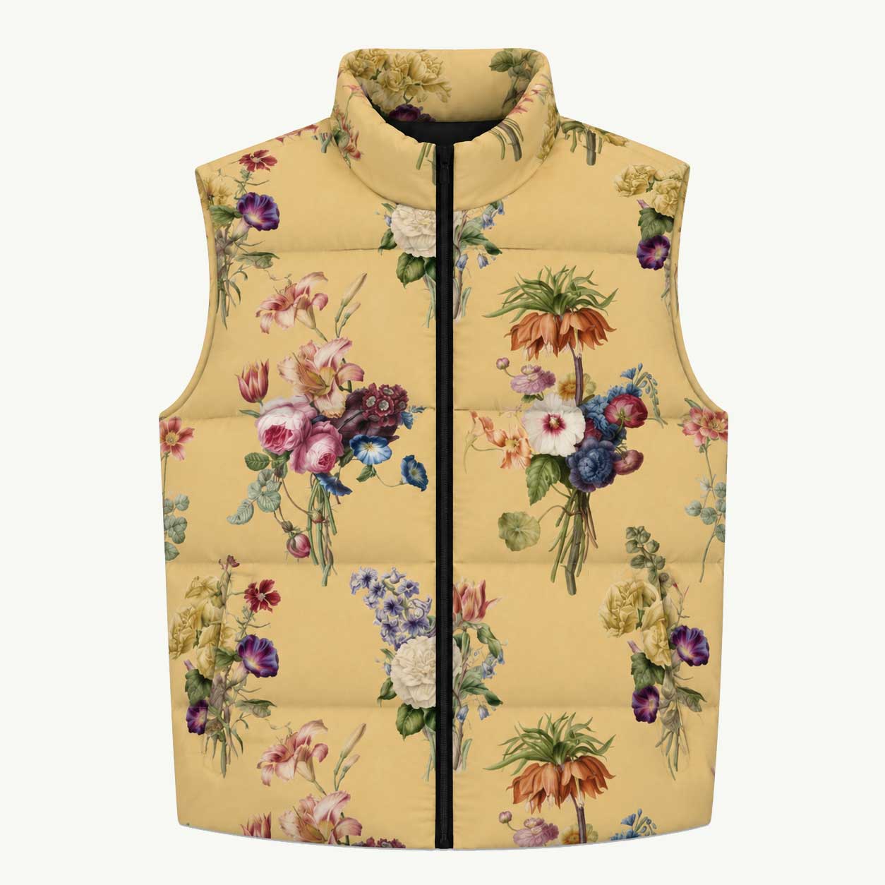 Let's Do Bunch Puffy Vest featuring vintage artwork design, women’s puffy vest