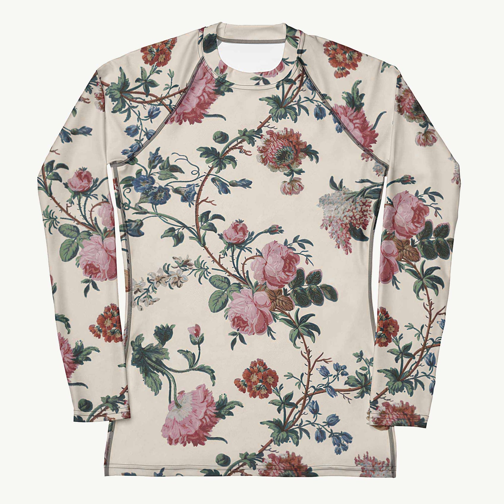 Bud-ding Romance in Cream Rash Guard