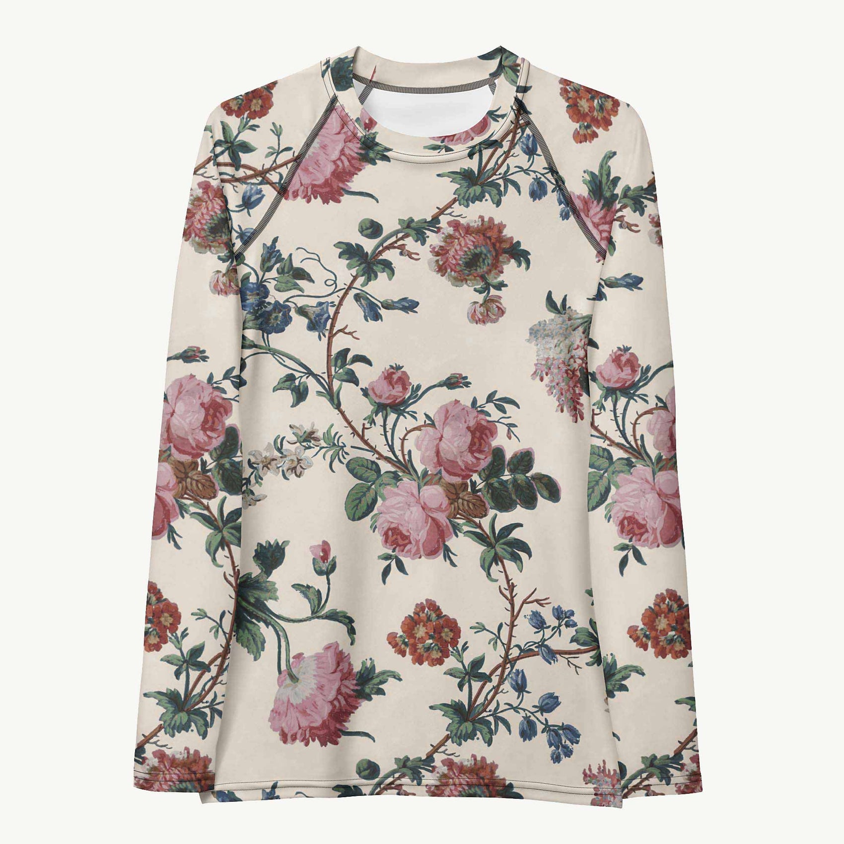 Bud-ding Romance in Cream Rash Guard