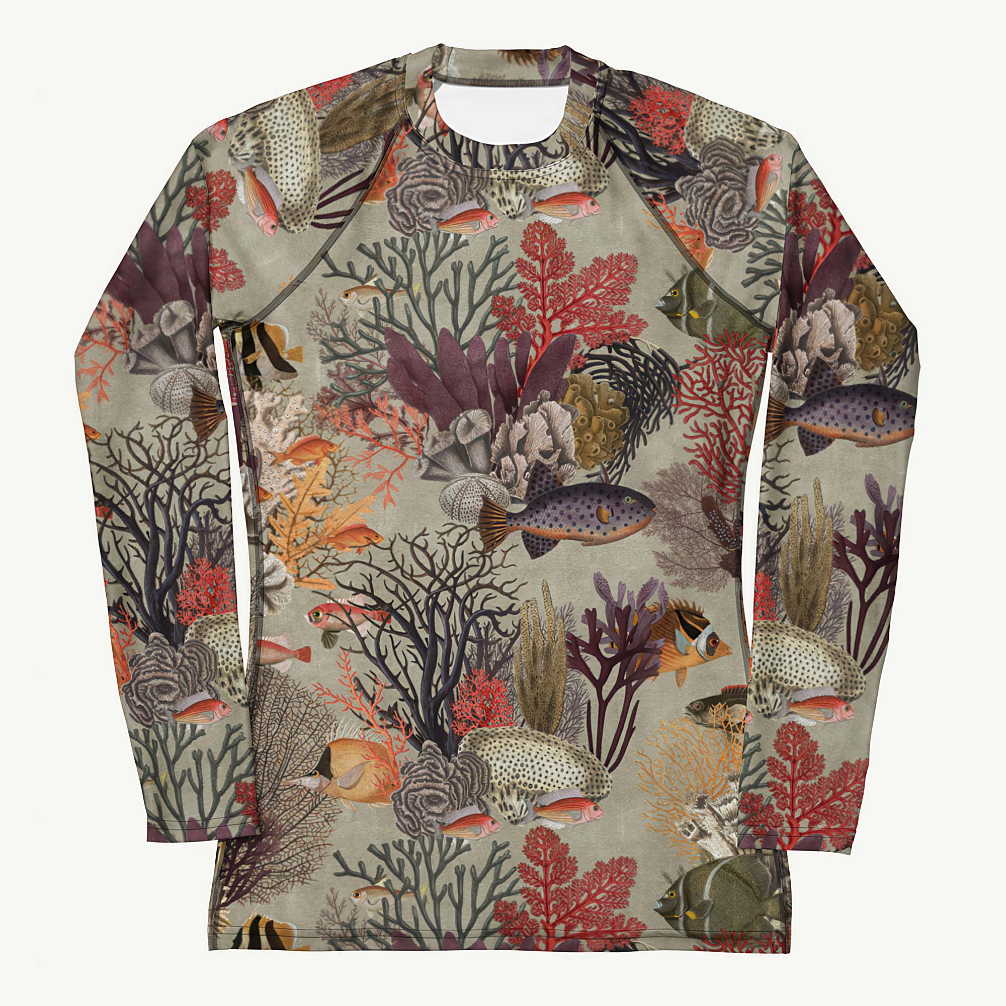水着・ラッシュガード corally swim Mexican Hoodie Rashguard Kelp Calm And Coral On Rash Guard - UPF 50+ Long Sleeve Swim Shirt