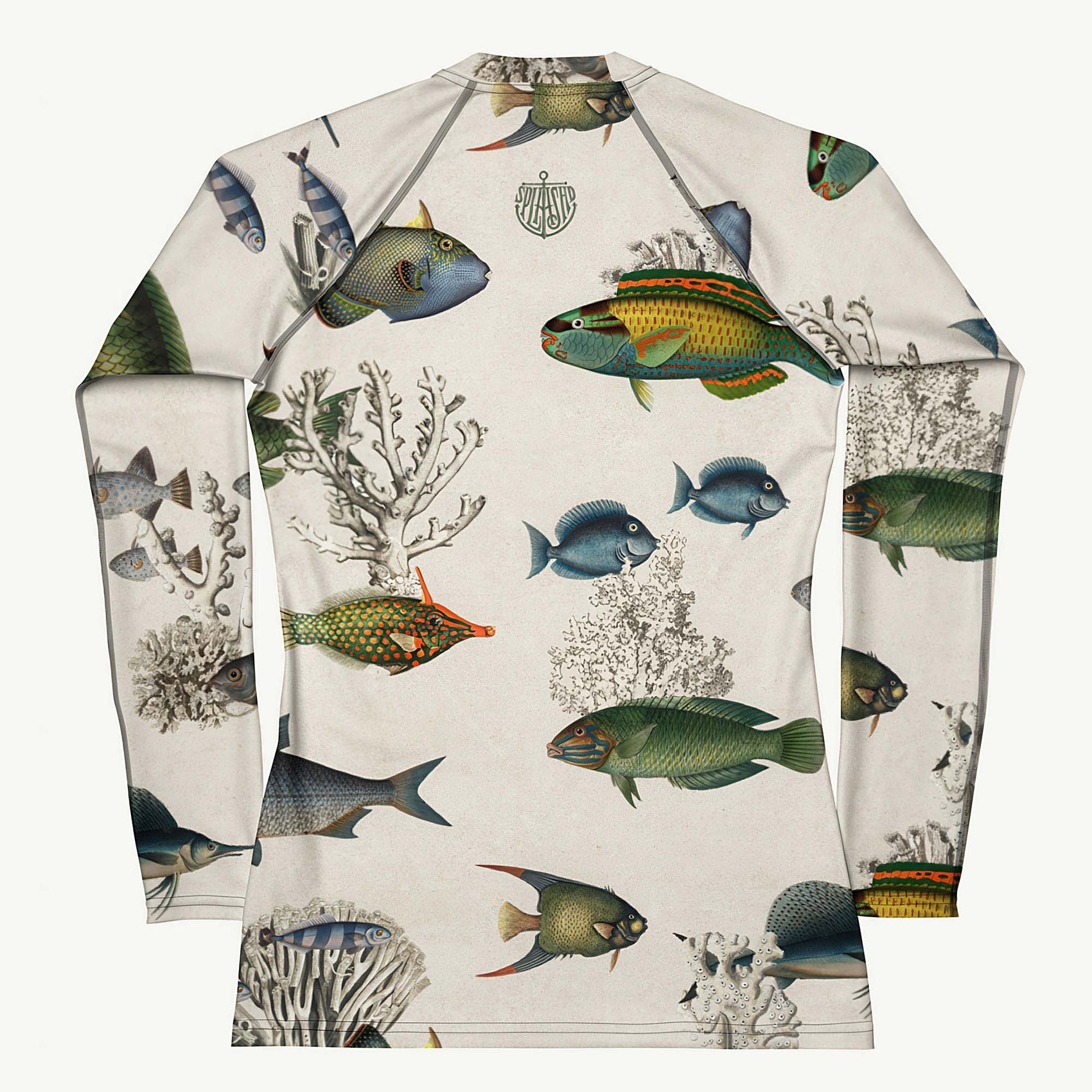 Krilling It!! Rash Guard featuring vintage artwork design, women’s rash guard in vintage print