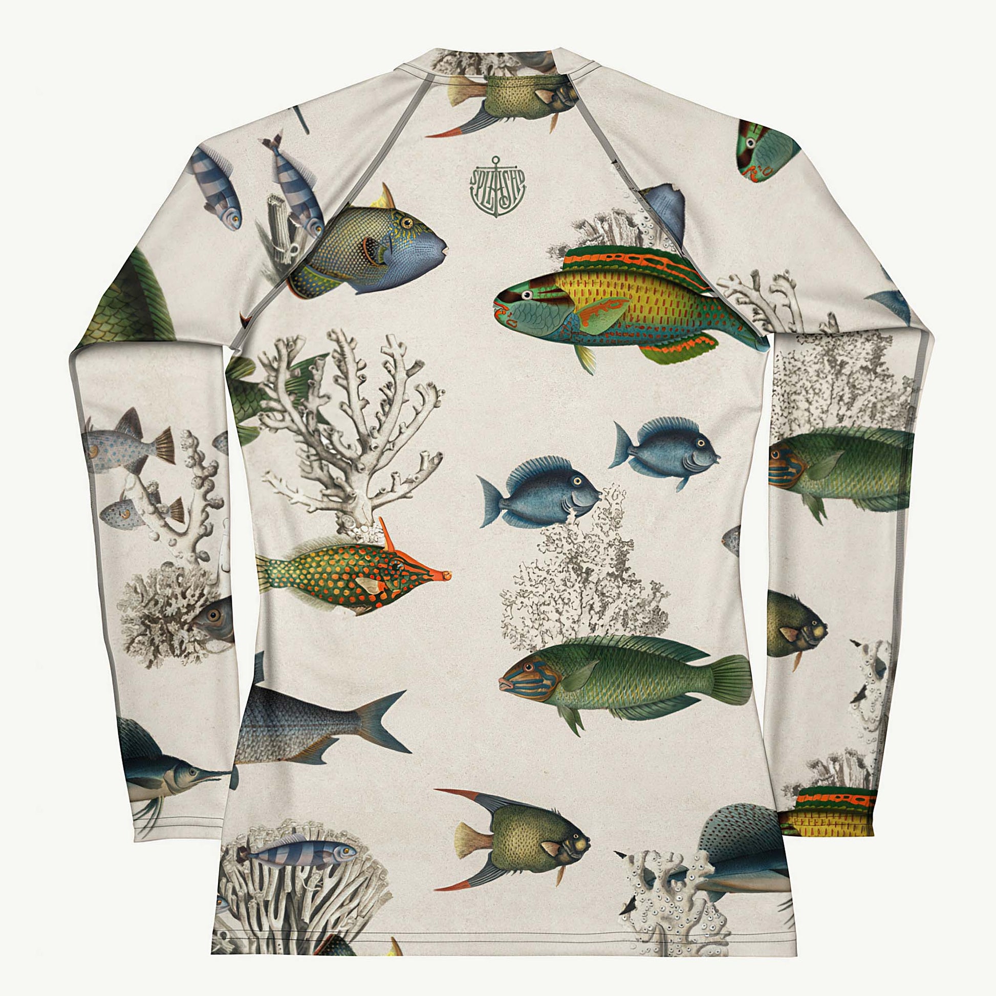 Krilling It!! Rash Guard featuring vintage artwork design, women’s rash guard in vintage print