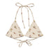 I Lilac You A Lot String Bikini Top featuring Soft cream background with delicate romantic floral motifs taken from 18th century French porcelain designs in gentle pinks, mauves and lilacs, women’s string bikini top