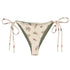 I Lilac You A Lot String Bikini Bottom featuring Soft cream background with delicate romantic floral motifs taken from 18th century French porcelain designs in gentle pinks, mauves and lilacs, women’s string bikini bottom