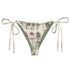Wild About You String Bikini Bottom featuring Clean white background with soft, romantic wildflower botanical illustrations in gentle pinks and mauves from an early 1900s British Arts and Crafts publication, women’s string bikini bottom