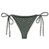 Check Me Out String Bikini Bottom featuring Crisp classic green and white gingham check pattern with a clean, graphic, timeless feel, women’s string bikini bottom