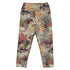 Kelp Calm And Coral On Capri Swim Leggings featuring Moody brown background with layered Victorian marine engravings of coral, kelp and fish in deep purples, reds and burnt oranges, women’s capri swim leggings in vintage print