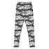 Tide and Seek Swim Leggings featuring Hypnotic repeating wave pattern in a moody palette, inspired by Japanese woodblock print tradition with rolling rhythmic movement, women’s swim leggings in vintage print