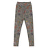 What In Carnation Swim Leggings featuring Dark moody background with vibrant wild botanical oil painting illustrations of poppies, morning glories and carnations in rich, dramatic colours, women’s swim leggings