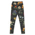 I Beg Your Garden Swim Leggings featuring Bold black background with the full rich colour palette of Pierre-Joseph Redouté&