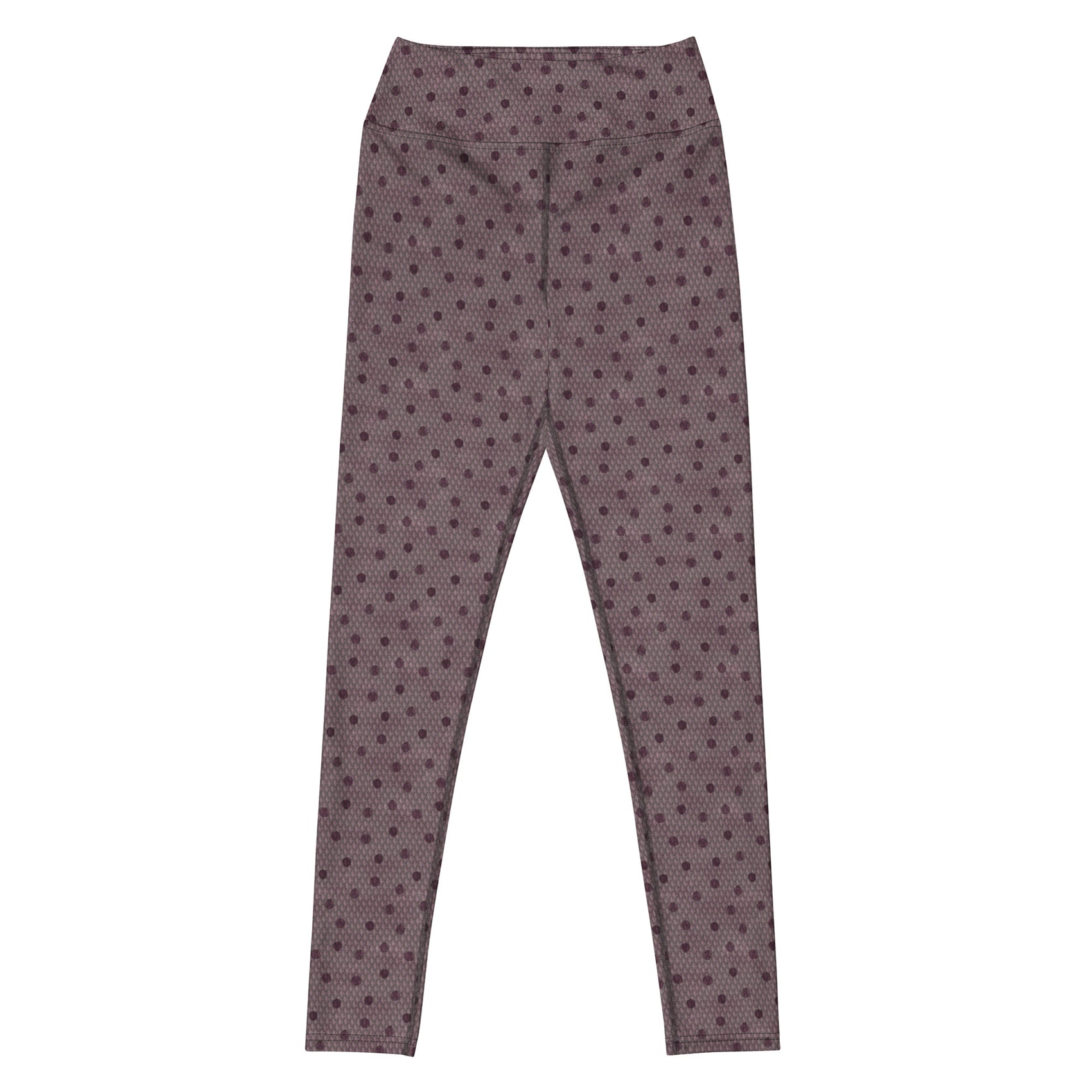 Scale The Seven Seas Swim Leggings featuring Bold all-over graphic fish scale repeat pattern in deep purple, taken from 18th century natural history engravings, women’s swim leggings
