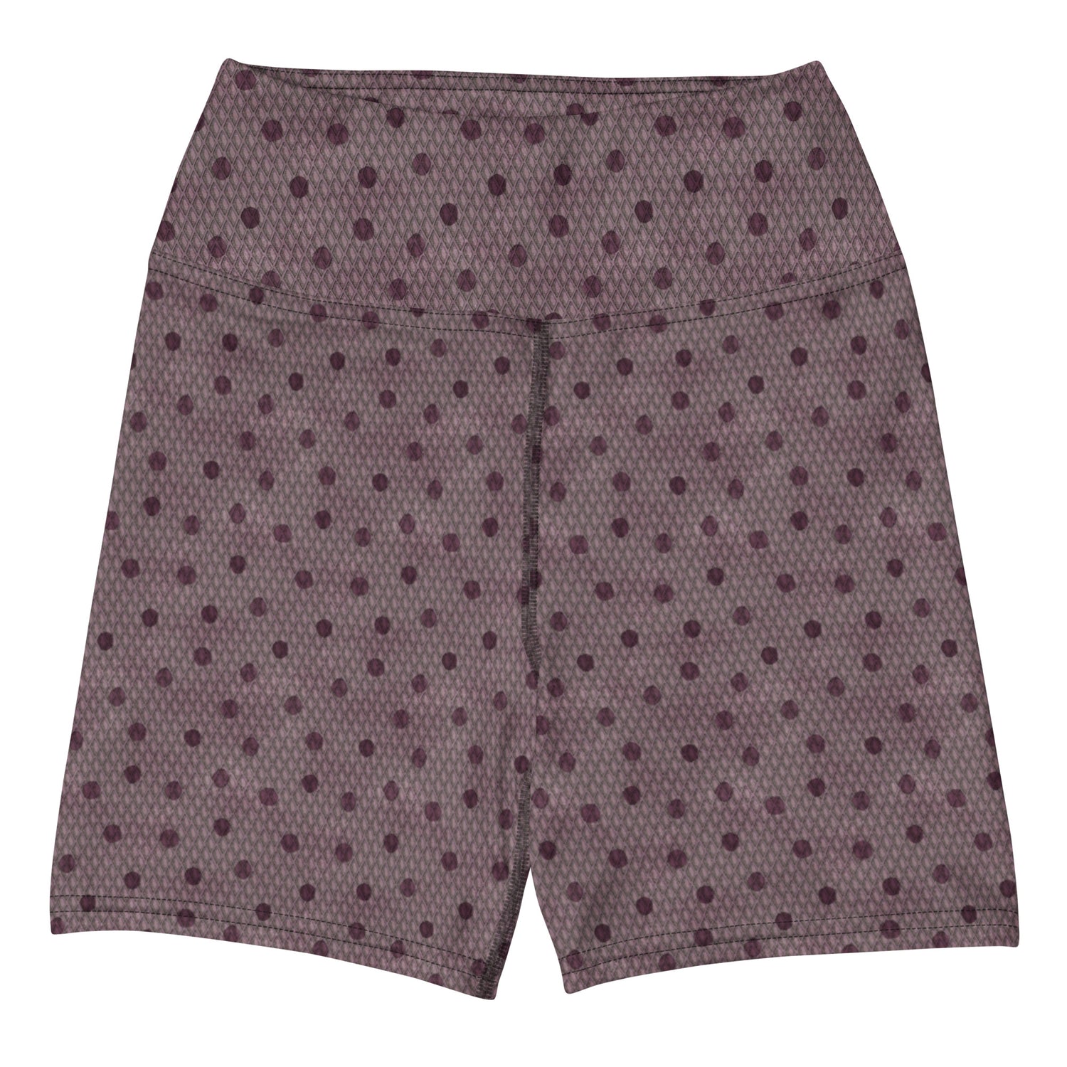 Scale The Seven Seas Swim Shorts featuring Bold all-over graphic fish scale repeat pattern in deep purple, taken from 18th century natural history engravings, women’s swim shorts