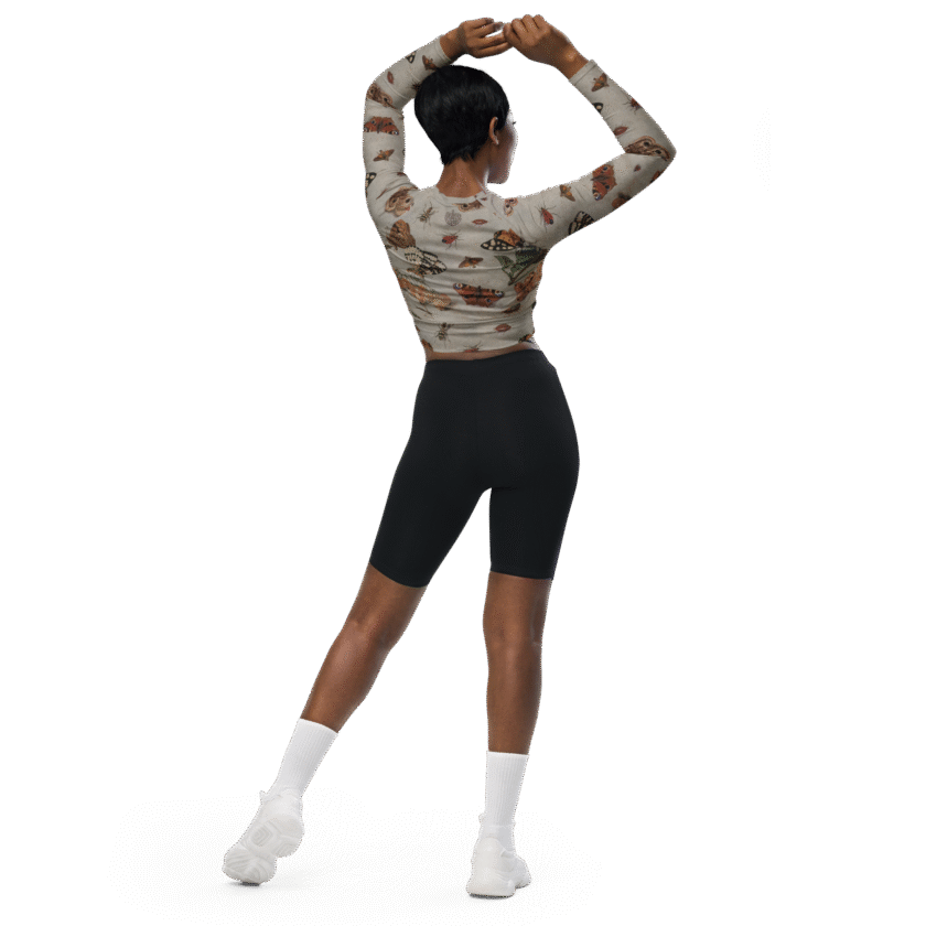 The Moth-ly Crew Crop Rash Guard / Long Sleeve Sports Top - Image 9
