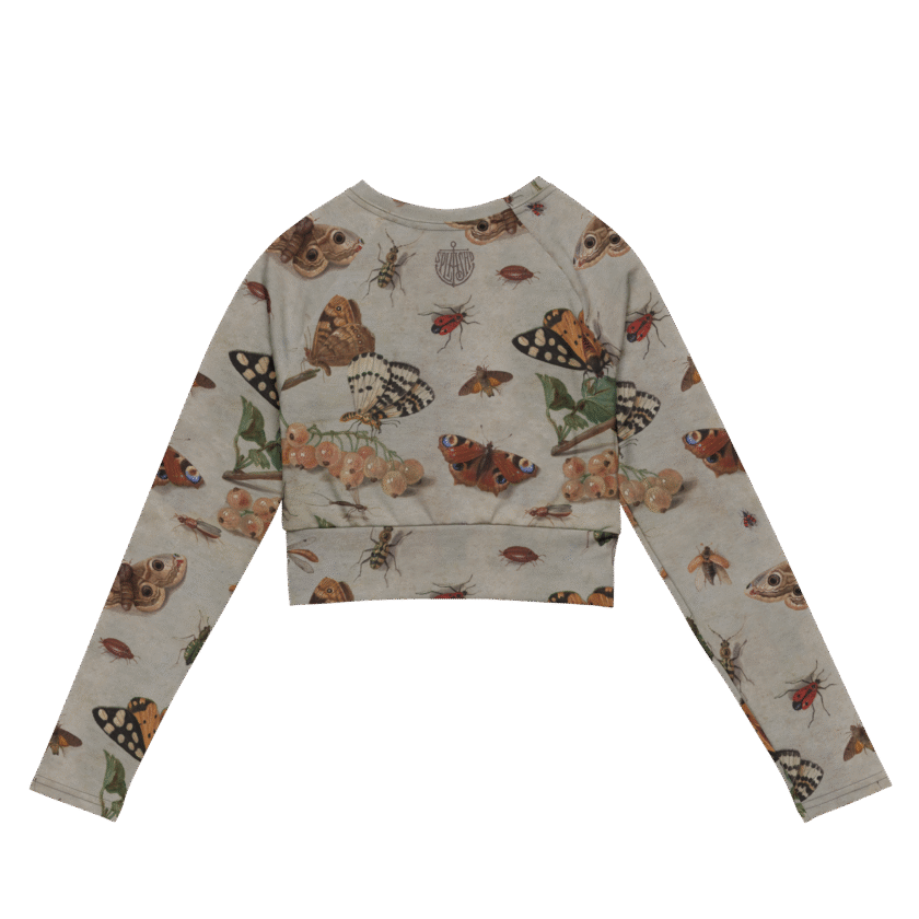 The Moth-ly Crew Crop Rash Guard / Long Sleeve Sports Top - Image 2