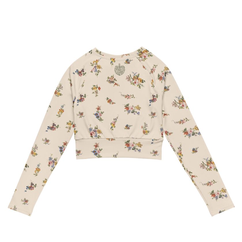 The ’I Lilac You A Lot’ Cropped Rash Guard / Long Sleeve Sports Top - Image 2