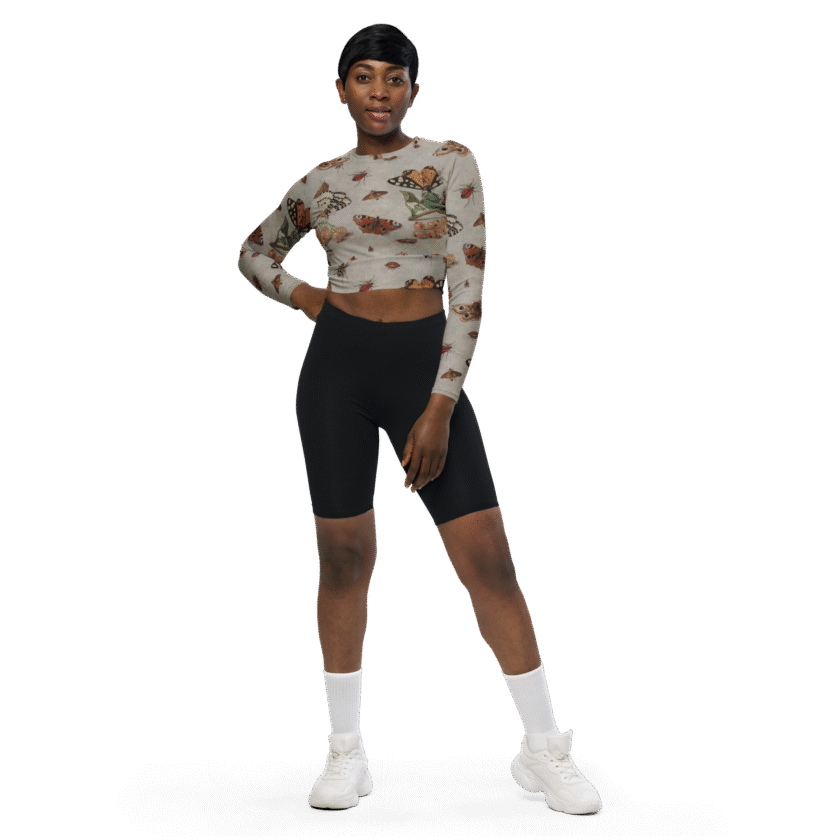 The Moth-ly Crew Crop Rash Guard / Long Sleeve Sports Top - Image 10