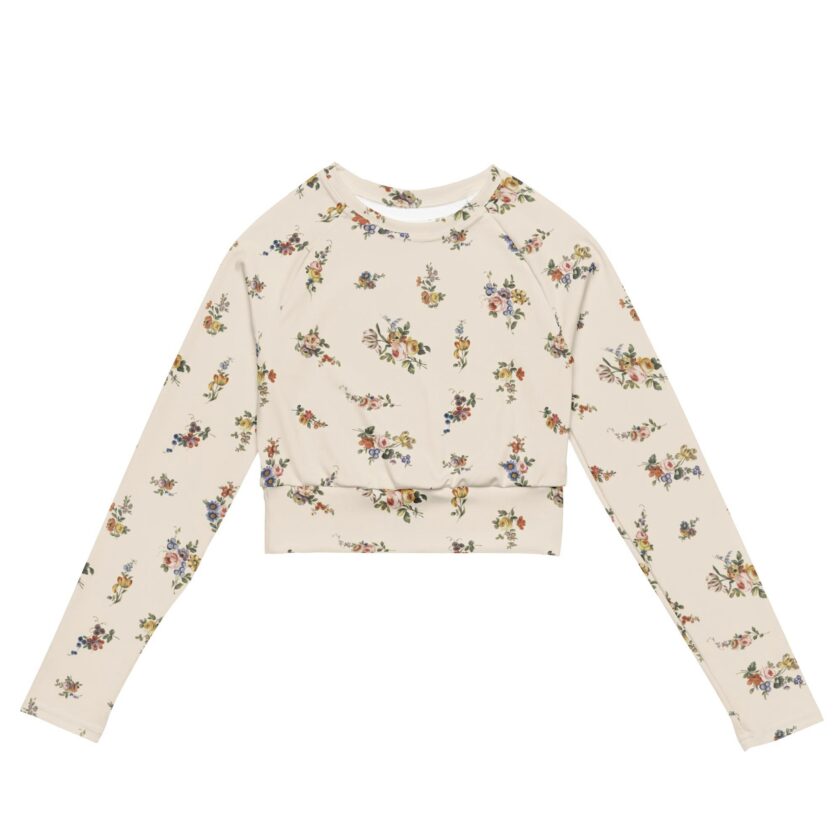 The ’I Lilac You A Lot’ Cropped Rash Guard / Long Sleeve Sports Top