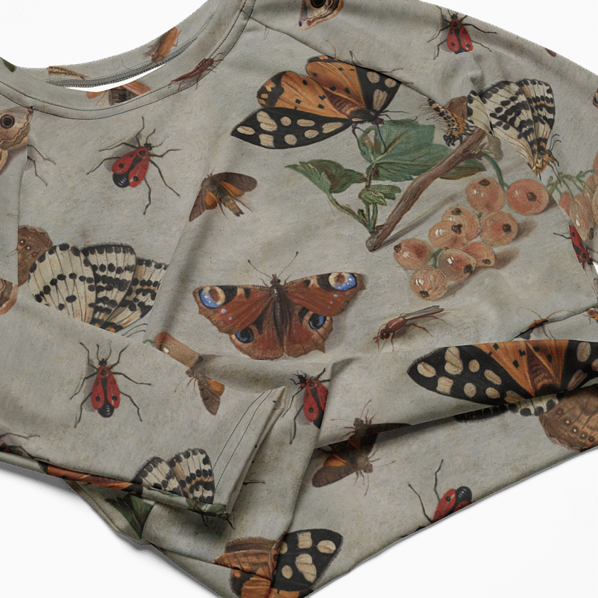The Moth-ly Crew Crop Rash Guard / Long Sleeve Sports Top - Image 3