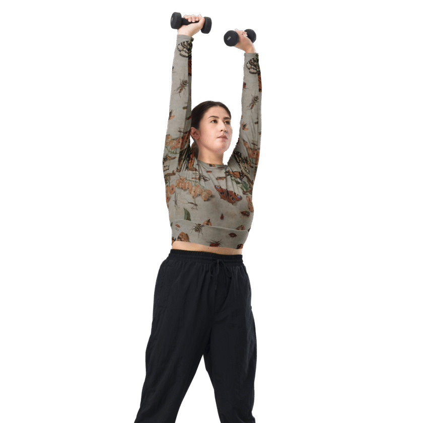 The Moth-ly Crew Crop Rash Guard / Long Sleeve Sports Top - Image 7