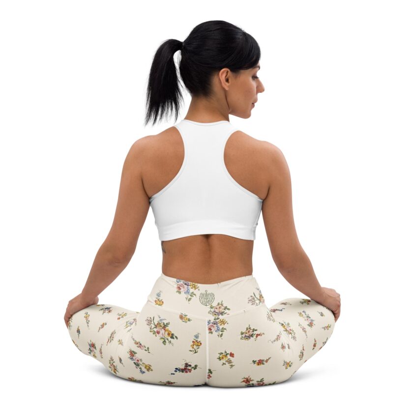 The ’I Lilac You A Lot’ Antique Floral Yoga Leggings / Swim Leggings - Image 11