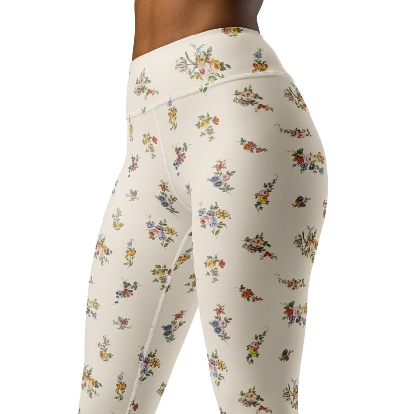 The ’I Lilac You A Lot’ Antique Floral Yoga Leggings / Swim Leggings - Image 5
