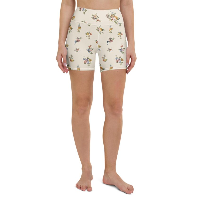 The ’I Lilac You A Lot’ Antique Floral Yoga Shorts / Swim Shorts - Image 4
