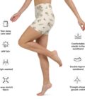 The ’I Lilac You A Lot’ Antique Floral Yoga Shorts / Swim Shorts - Image 3