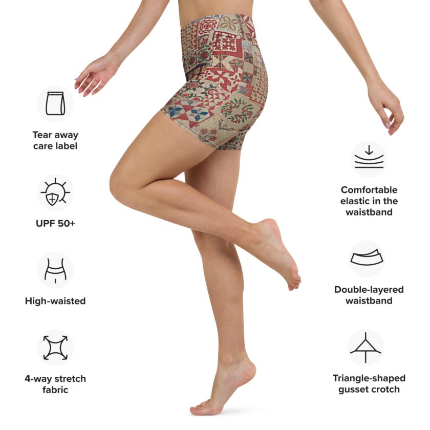 The 'Quilt While You Are Ahead' Yoga Shorts / Swim Shorts - Image 3