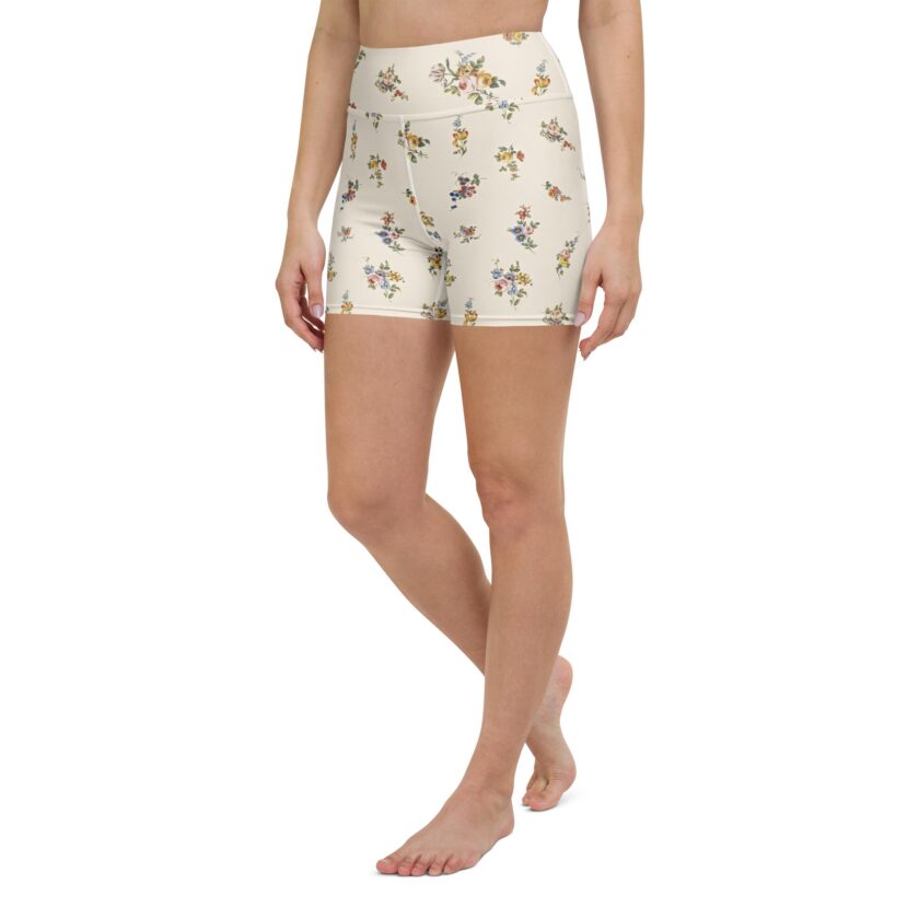 The ’I Lilac You A Lot’ Antique Floral Yoga Shorts / Swim Shorts - Image 5