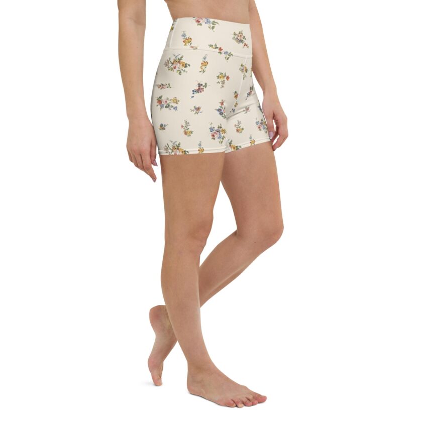 The ’I Lilac You A Lot’ Antique Floral Yoga Shorts / Swim Shorts - Image 6