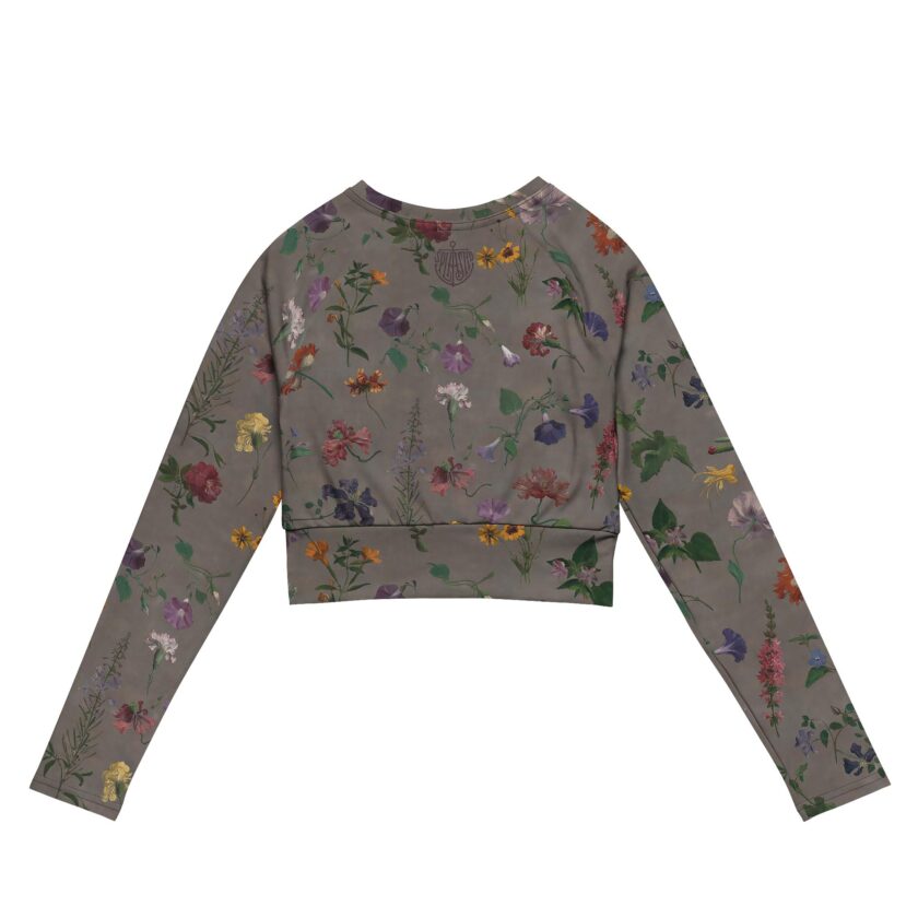 The ’What In Carnation?’ Cropped Rash Guard / Activewear Top - Image 4