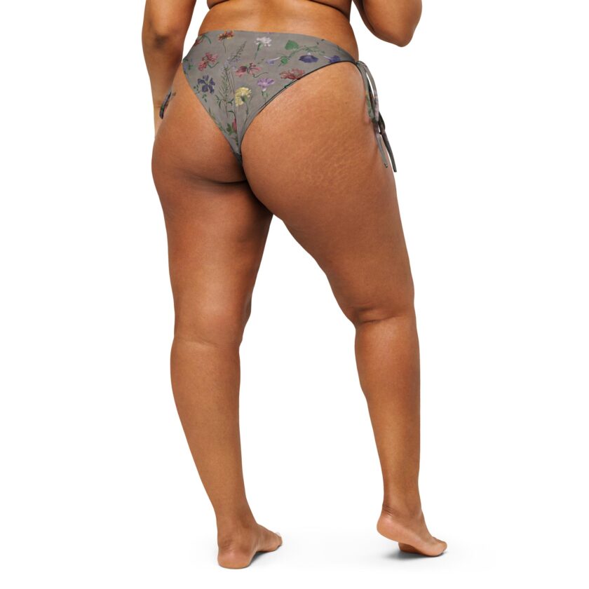 The ’What In Carnation?’ Recycled Floral String Bikini Bottom - Image 8