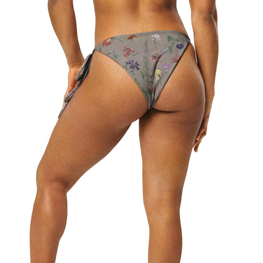 The ’What In Carnation?’ Recycled Floral String Bikini Bottom - Image 7