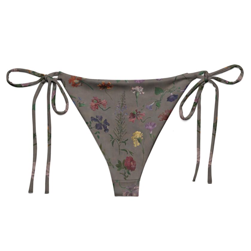 The ’What In Carnation?’ Recycled Floral String Bikini Bottom - Image 5