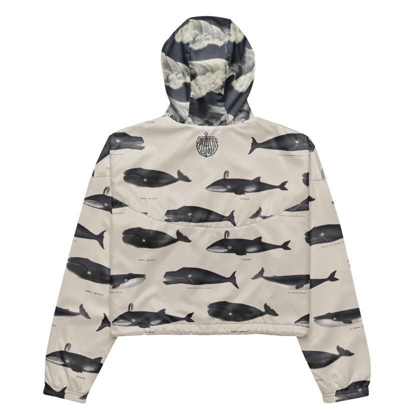 The ’Whale Of A Time’ Cropped Women's Windbreaker - Image 3