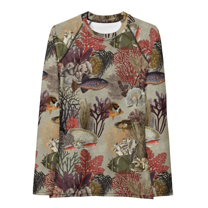 The 'Kelp Calm and Coral On' Women's Rash Guard
