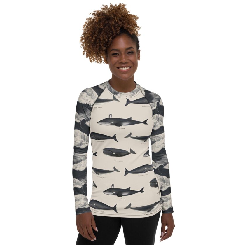 The ’Whale Of A Time’ Women's Rash Guard - Image 4