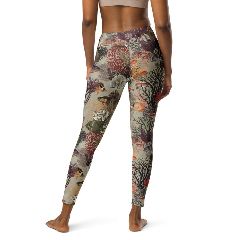 The 'Kelp Calm And Coral On' Yoga Leggings / Swim Leggings - Image 3