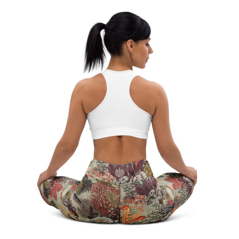 The 'Kelp Calm And Coral On' Yoga Leggings / Swim Leggings - Image 6