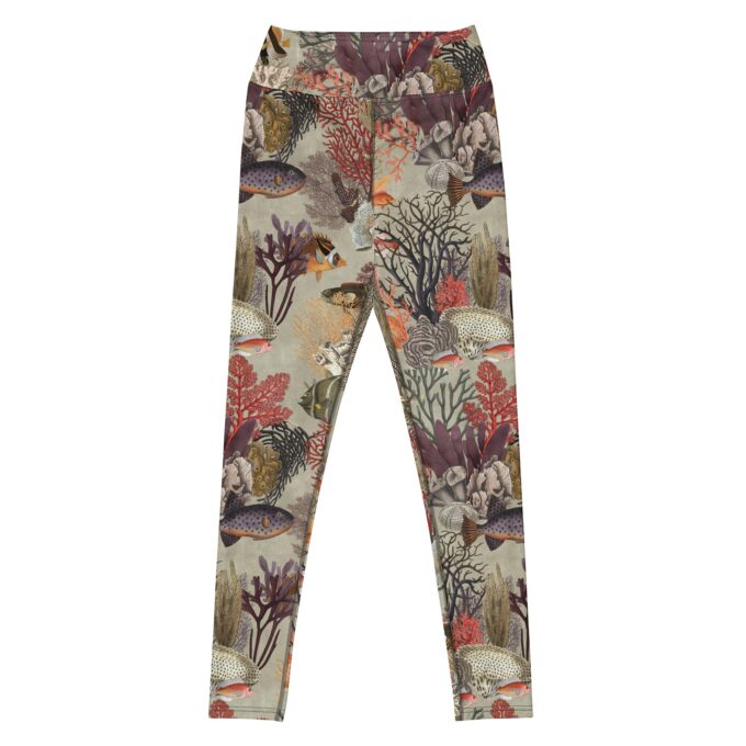 The 'Kelp Calm And Coral On' Yoga Leggings / Swim Leggings