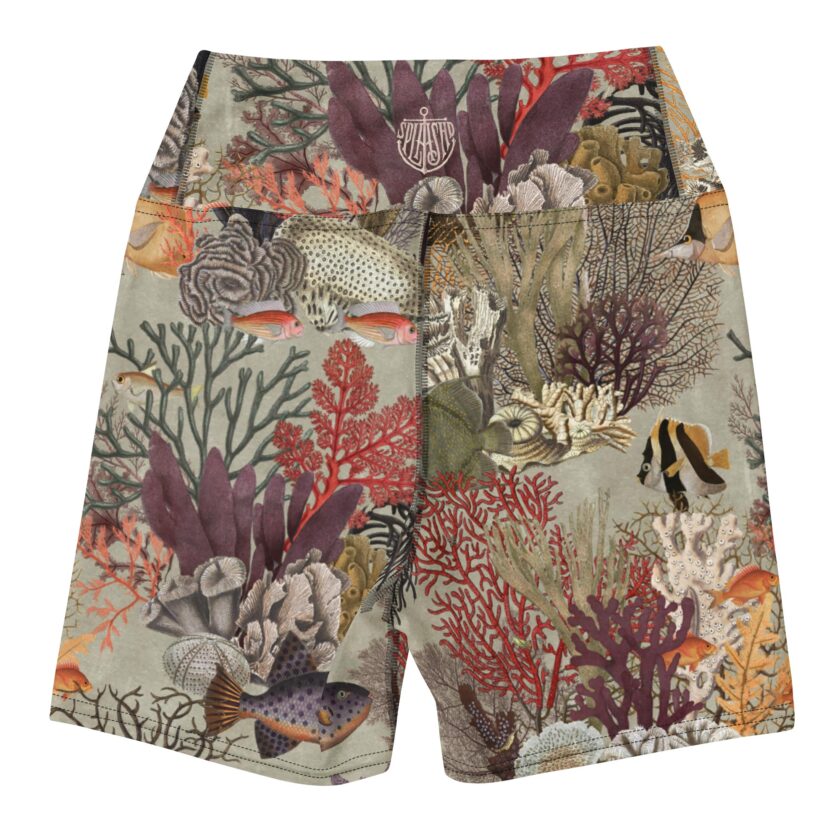 The 'Kelp Calm And Coral On' Yoga Shorts / Swim Shorts - Image 2